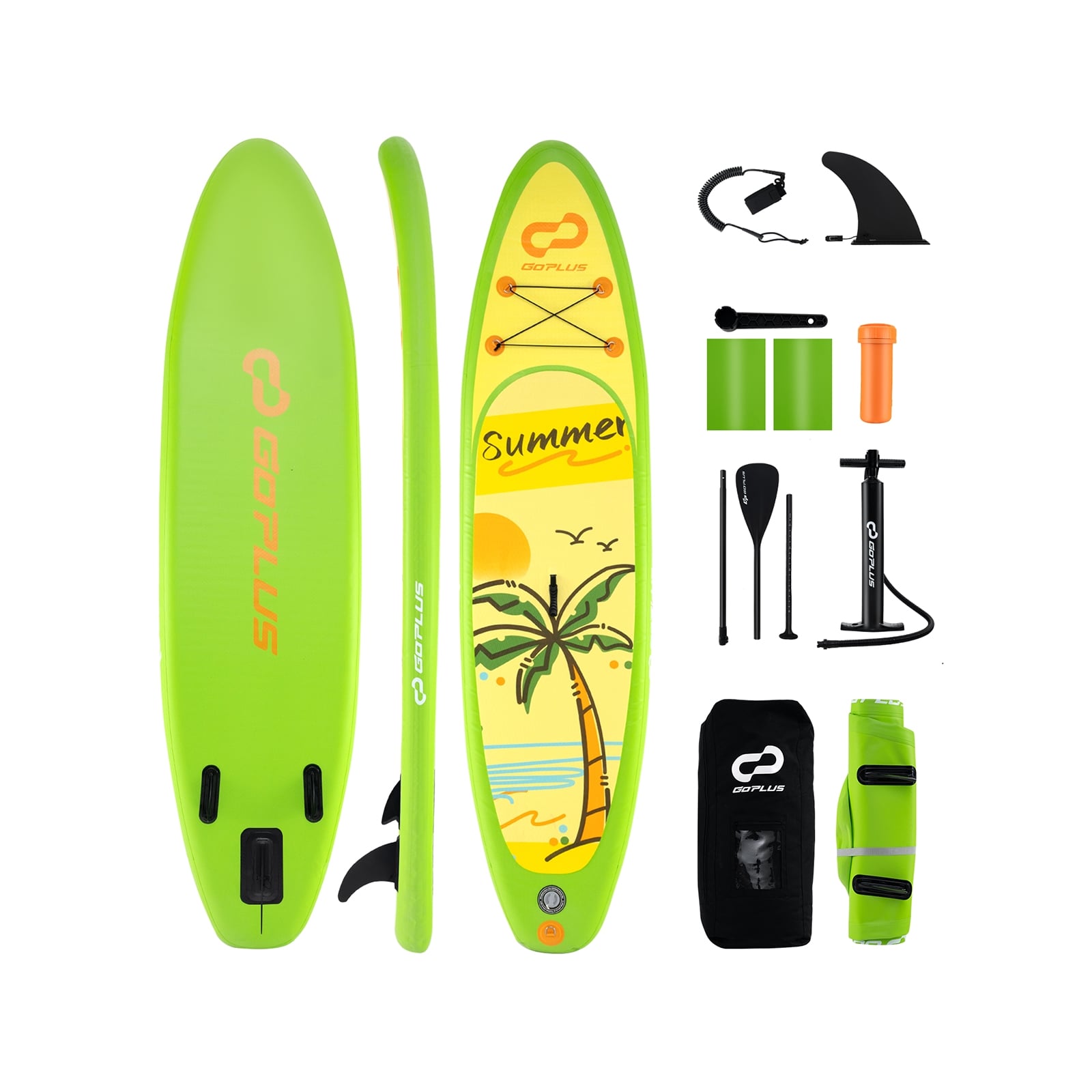 Inflatable Stand Up Paddle Board, iSUP Accessories, 3 Fins, S Surfing Options at Gallery Canada