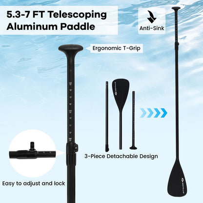 Inflatable Stand up Paddle Board iSUP Board Accessories with 3 Fins and Backpack-S Surfing at Gallery Canada