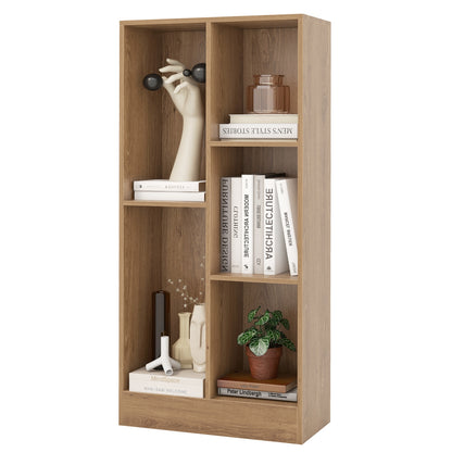 41 Inches 5-Cube Floor Bookcase with 2 Anti-Tipping Kits, Natural Bookcases at Gallery Canada