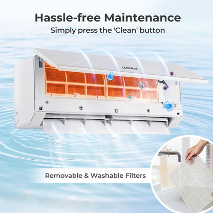 36000 BTU 4 Zone 23 SEER2 Mini Split Air Conditioner Wifi Enabled with Heat Pump-9K + 12K + 12K + 12K, White Mini Split Air Conditioners at Gallery Canada