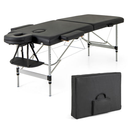 84 Inches Professional Massage Lash Bed with Carrying Bag, Black Spa & Salon Black at Gallery Canada