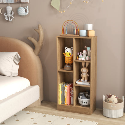 41 Inches 5-Cube Floor Bookcase with 2 Anti-Tipping Kits, Natural Bookcases at Gallery Canada