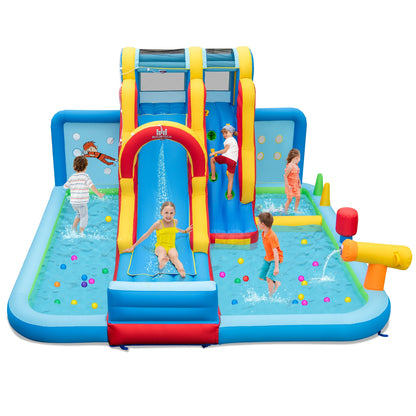 Parc de Toboggans Gonflables, Long Toboggan, Piscines à Éclaboussures, Piscine à Balles, Multicolore
