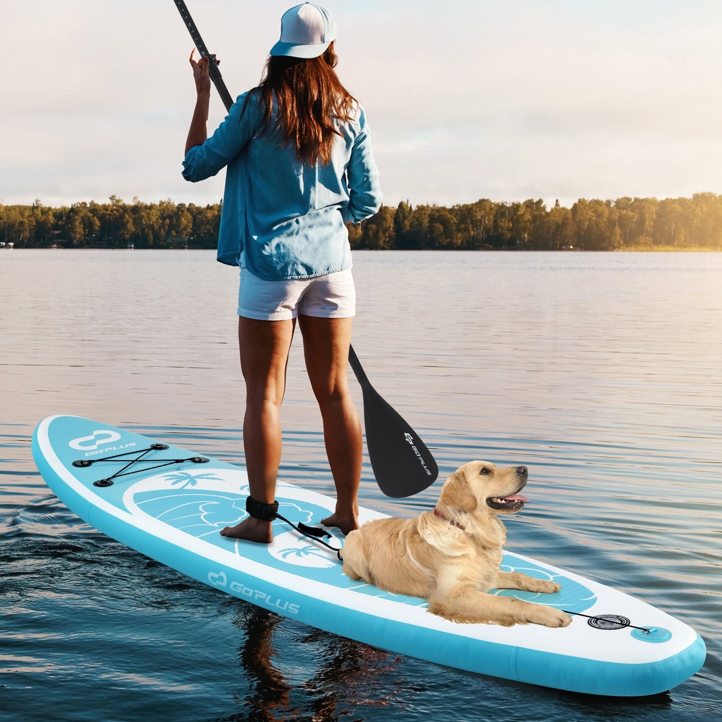10/11 Feet Inflatable Stand Up Paddle Board with Premium SUP Accessories-L Water Sports at Gallery Canada