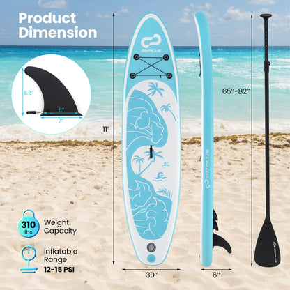 10/11 Feet Inflatable Stand Up Paddle Board with Premium SUP Accessories-L Water Sports at Gallery Canada