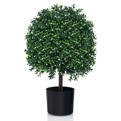 Artificial Boxwood Topiary Ball Tree Faux Bushes Ball Plants with UV Rated Leaves, Green Faux Plants at Gallery Canada