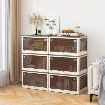 3-Pack Stackable Storage Bins with Lids with 5 Opening Ways-18 Gal, White Cabinets & Chests at Gallery Canada