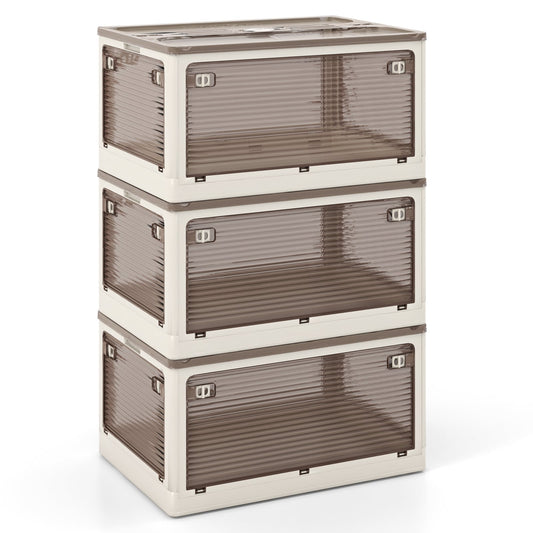 3-Pack Stackable Storage Bins With Lids, 18 Gal, White Cabinets & Chests White at Gallery Canada
