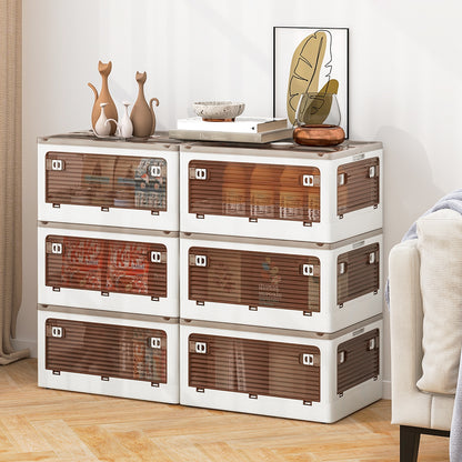 3-Pack Stackable Storage Bins with Lids with 5 Opening Ways-8 Gal, White Cabinets & Chests at Gallery Canada