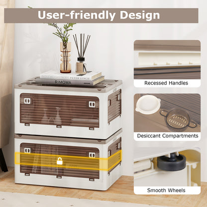 3-Pack Stackable Storage Bins with Lids with 5 Opening Ways-8 Gal, White Cabinets & Chests at Gallery Canada