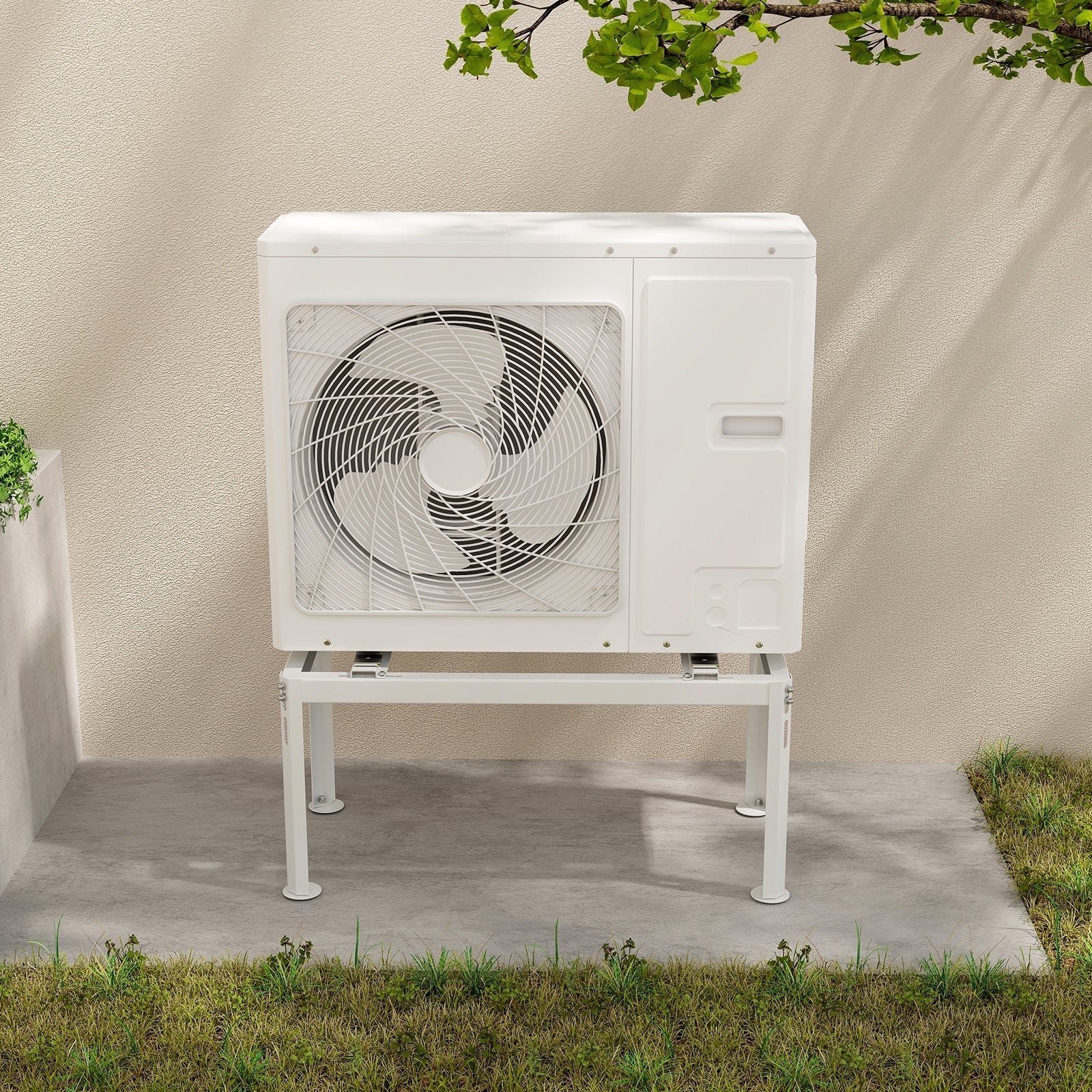 Mini Split Ground Stand for 9000-18000 BTU Ductless Air Conditioner, White Mini Split Air Conditioners at Gallery Canada