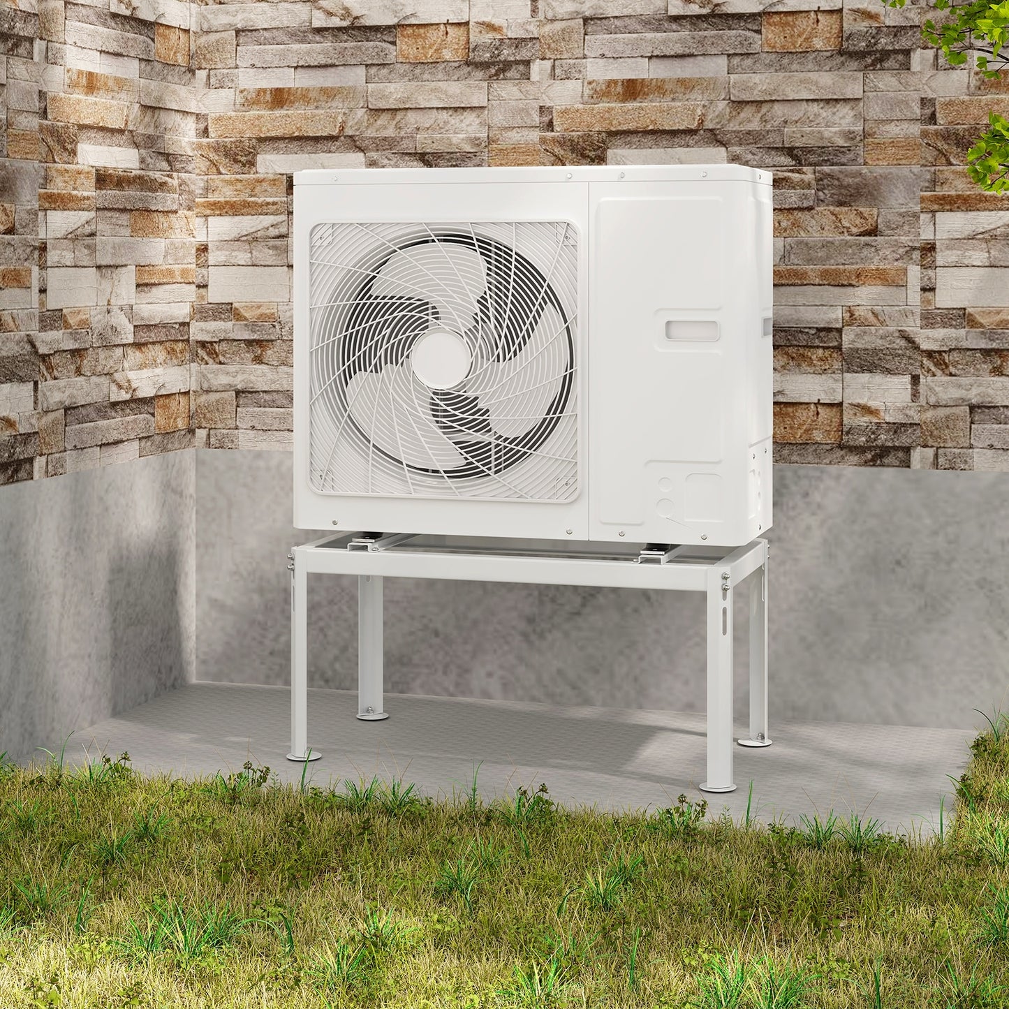 Mini Split Ground Stand for 9000-18000 BTU Ductless Air Conditioner, White Mini Split Air Conditioners at Gallery Canada