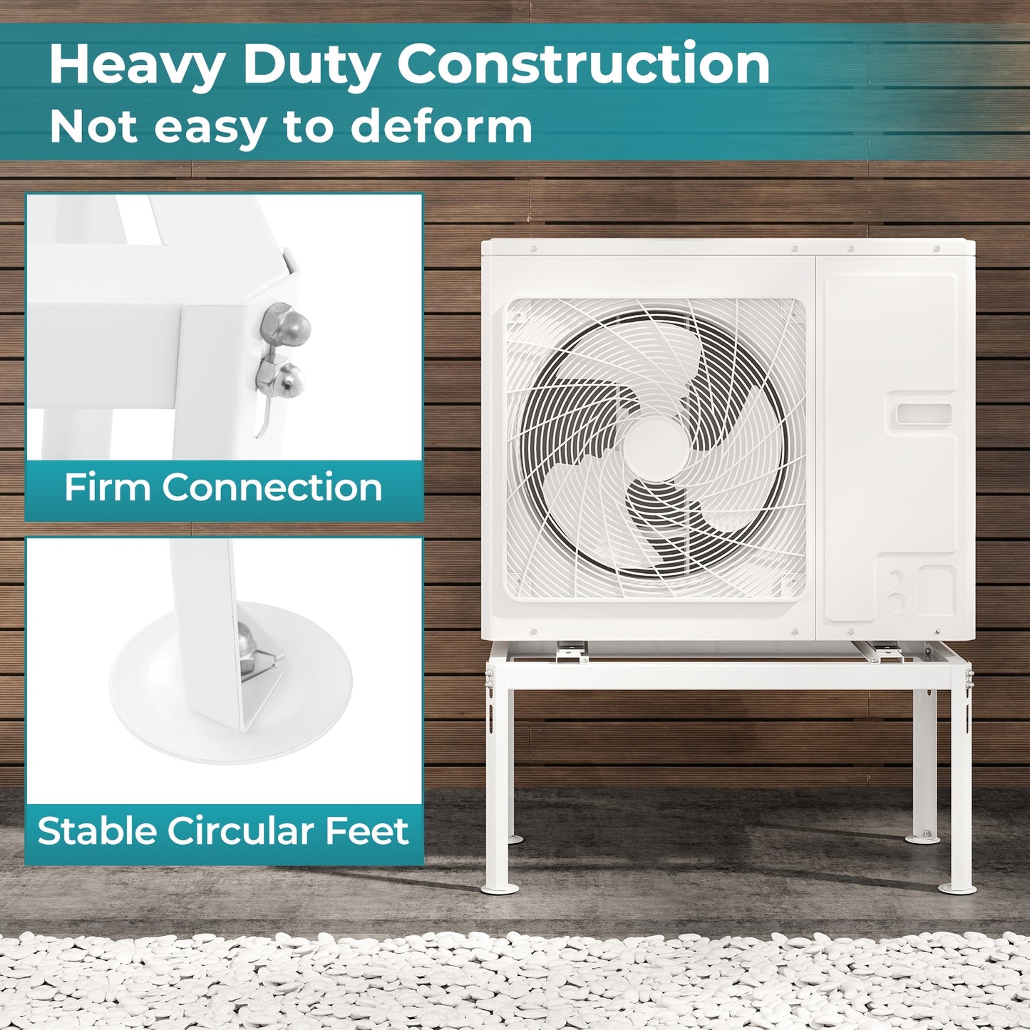 Mini Split Ground Stand for 9000-18000 BTU Ductless Air Conditioner, White Mini Split Air Conditioners at Gallery Canada