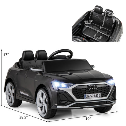 12V Kids Ride on Car Licensed Audi SQ8 with Remote Control and 3 Speeds, Black Powered Ride On Toys at Gallery Canada