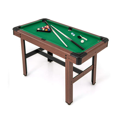 48 Inch Wooden Pool Table With Full Ball Set, Green Game Room Green at Gallery Canada