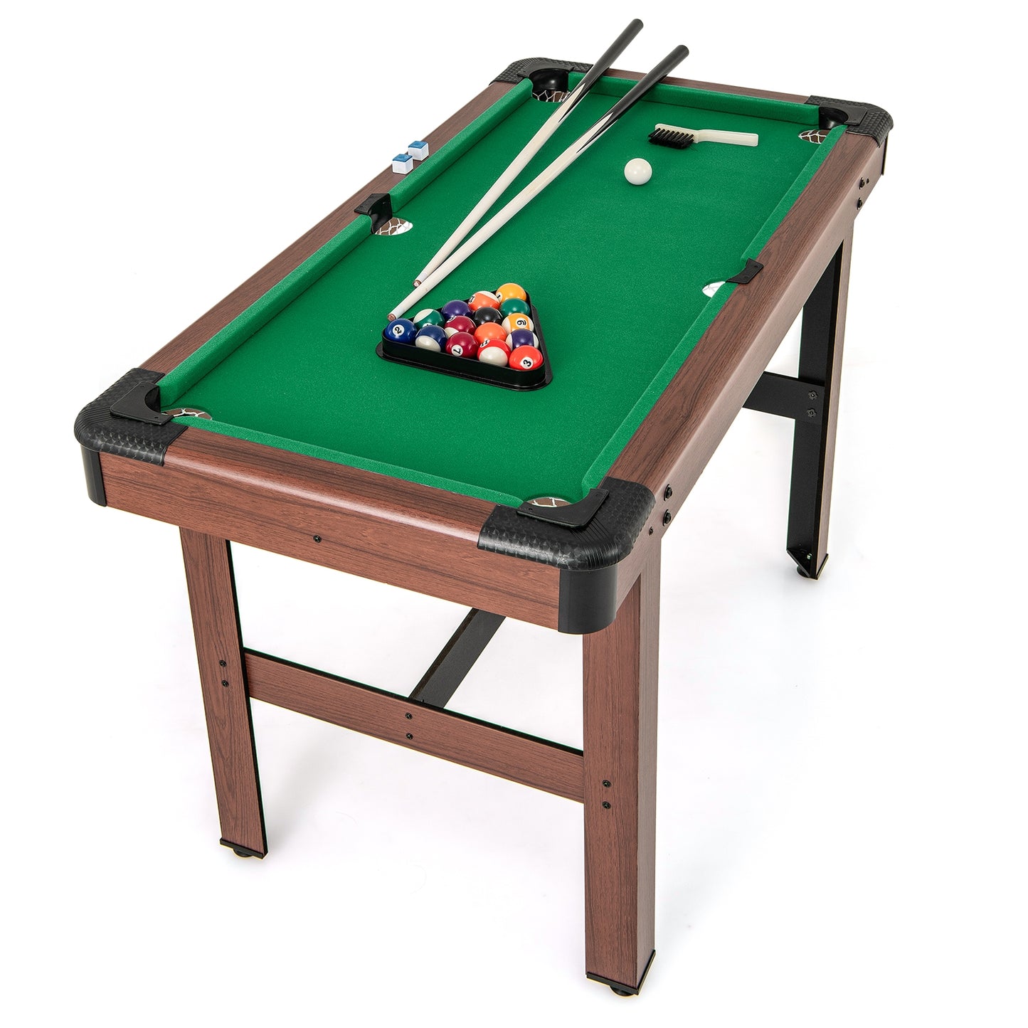 48 Inch Wooden Pool Table With Full Ball Set, Green Game Room at Gallery Canada
