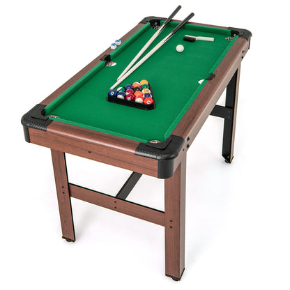 48 Inch Wooden Pool Table With Full Ball Set, Green Game Room at Gallery Canada