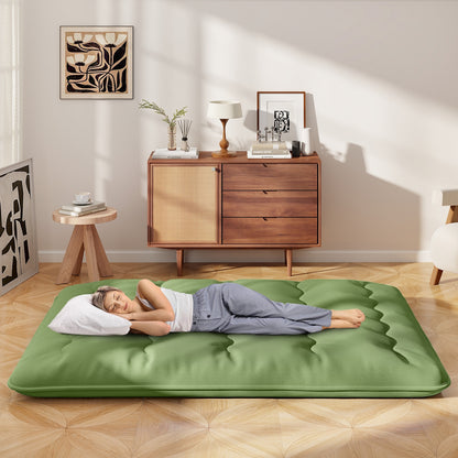 Floor Mattress with Washable Cover and Carry Bag-Queen Size, Green Mattresses at Gallery Canada