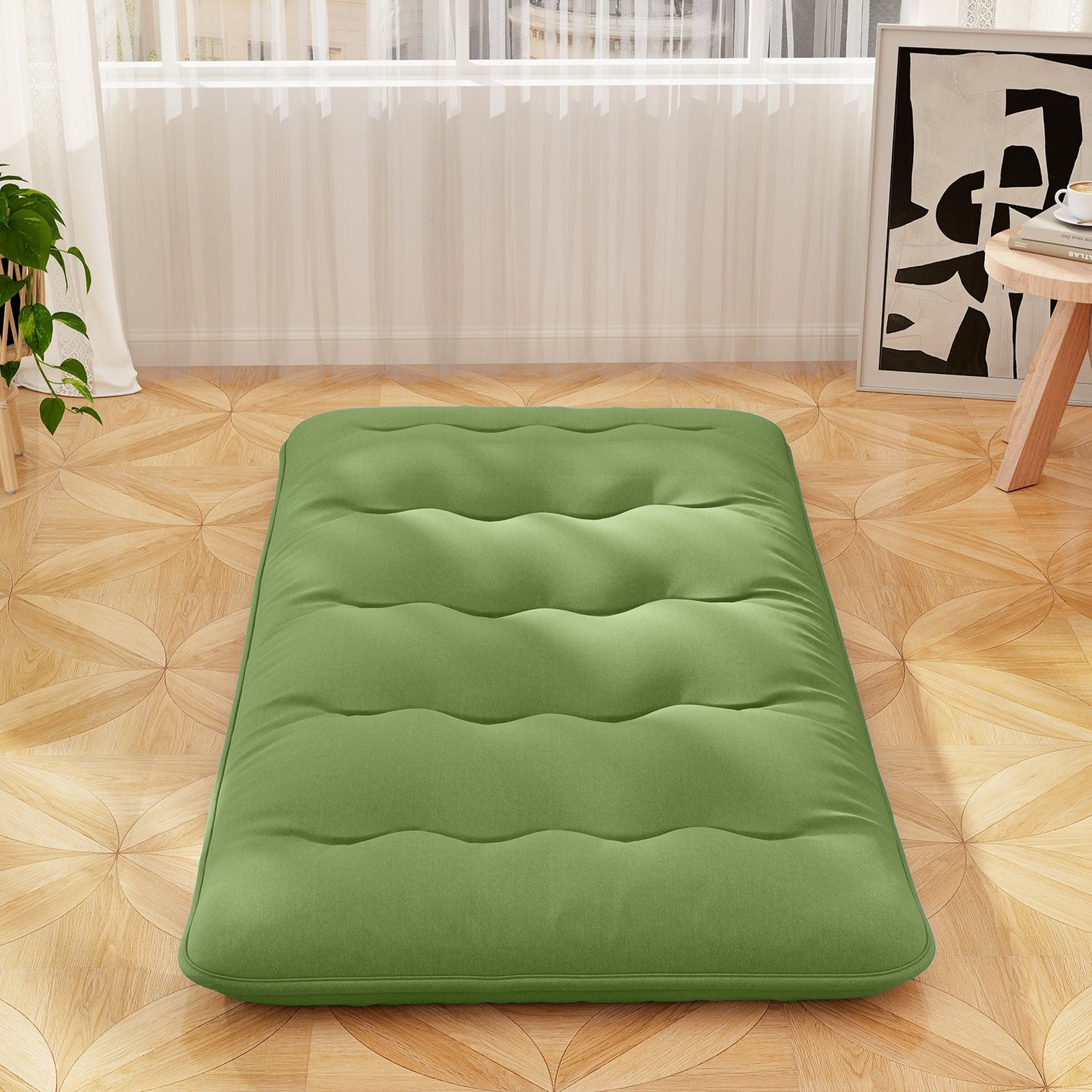 Floor Mattress with Washable Cover and Carry Bag-Twin Size, Green Mattresses at Gallery Canada