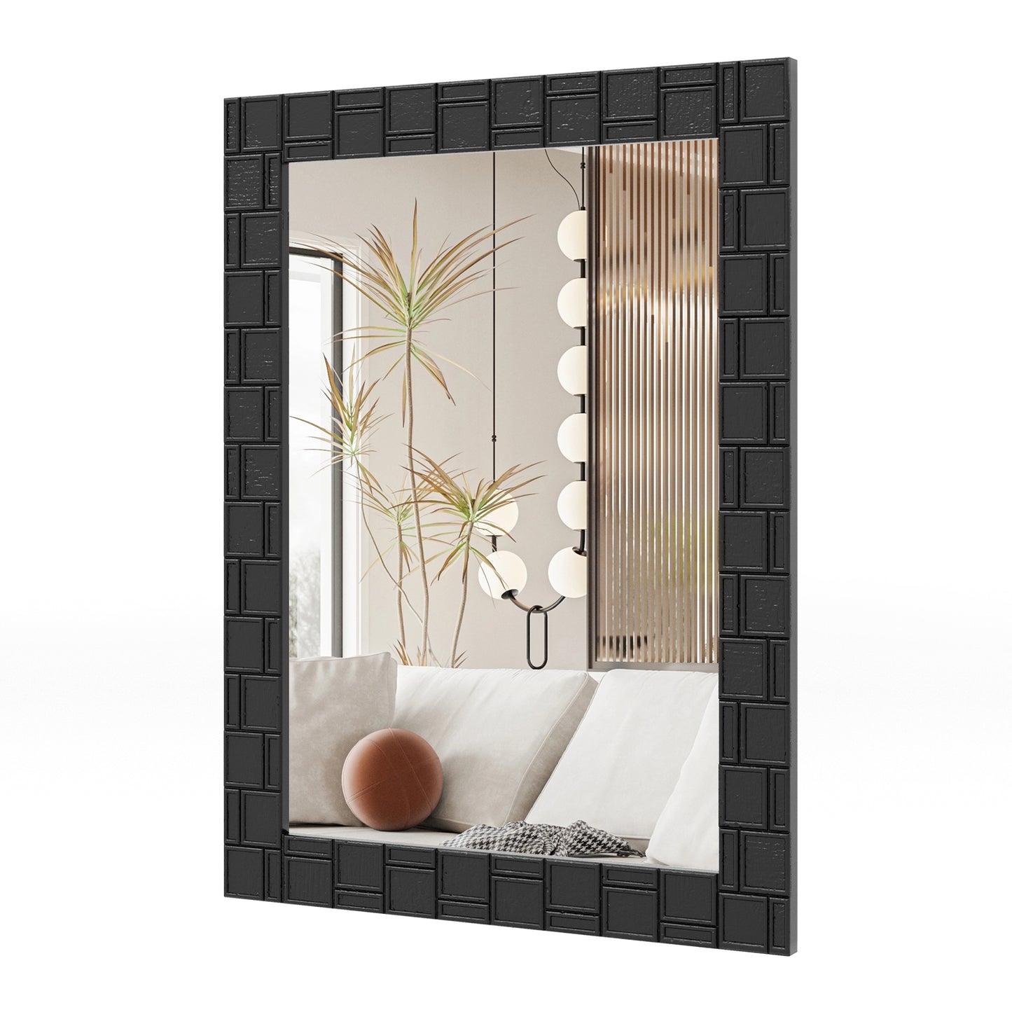 Wood Framed Wall Mirror Rectangle Vanity Mirror for Living Room Entryway, Black Wall Mirrors at Gallery Canada