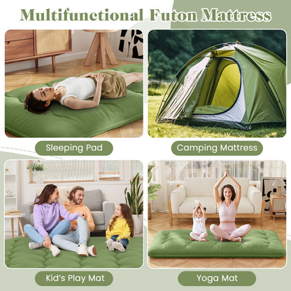Floor Mattress with Washable Cover and Carry Bag-Twin Size, Green Mattresses at Gallery Canada