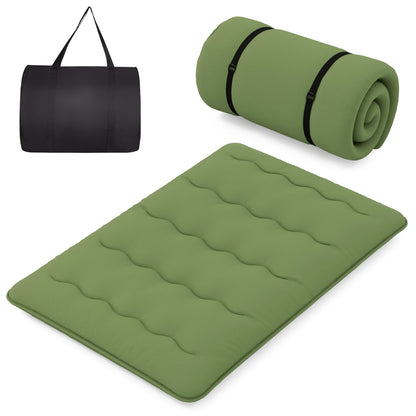 Matelas de sol pleine grandeur, housse lavable, sac de transport, vert