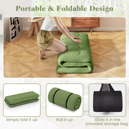 Floor Mattress with Washable Cover and Carry Bag-Full Size, Green Mattresses at Gallery Canada