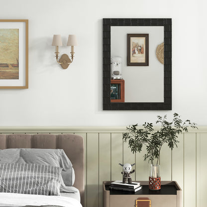 Wood Framed Wall Mirror Rectangle Vanity Mirror for Living Room Entryway, Black Wall Mirrors at Gallery Canada