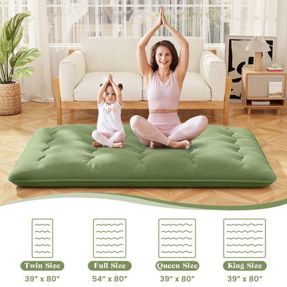 Floor Mattress with Washable Cover and Carry Bag-Full Size, Green Mattresses at Gallery Canada