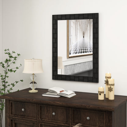 Wood Framed Wall Mirror Rectangle Vanity Mirror for Living Room Entryway, Black Wall Mirrors at Gallery Canada