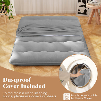 Futon Mattress with Washable Cover and Carry Bag-Full Size, Gray Mattresses at Gallery Canada