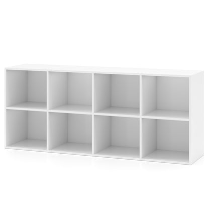 8-Cube Bookcase Bookshelf with 2 Anti-Tipping Kits Storage Organizer, White Bookcases at Gallery Canada