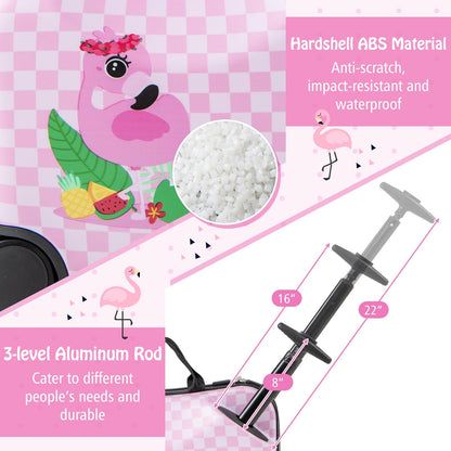 2 Pieces Kid Luggage Set with Spinner Wheels and Aluminum Handle, White & Pink Kids Luggage at Gallery Canada