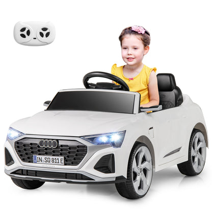 12V Kids Ride on Car Licensed Audi SQ8 with Remote Control and 3 Speeds, White Powered Ride On Toys at Gallery Canada