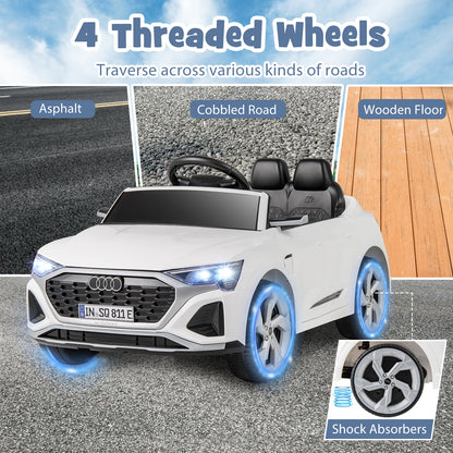12V Kids Ride on Car Licensed Audi SQ8 with Remote Control and 3 Speeds, White Powered Ride On Toys at Gallery Canada