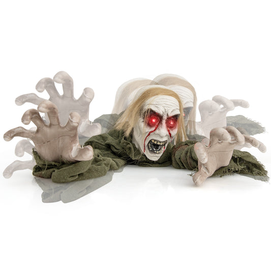 Halloween Climbing Zombie With Light Up Eyes, Green Halloween Black & Green at Gallery Canada