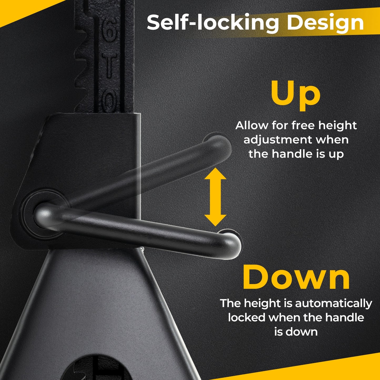 6 Ton 13000 lbs Capacity Metal Car Lifting Stands with 14-23 Inch Adjustable Height, Black Garages at Gallery Canada