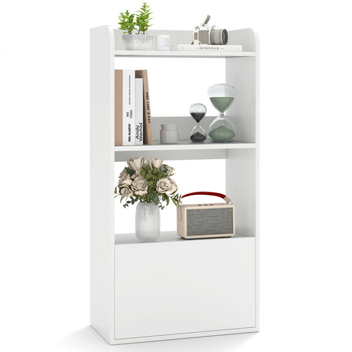 Freestanding Bookshelf with 3-Tier Open Shelf, White