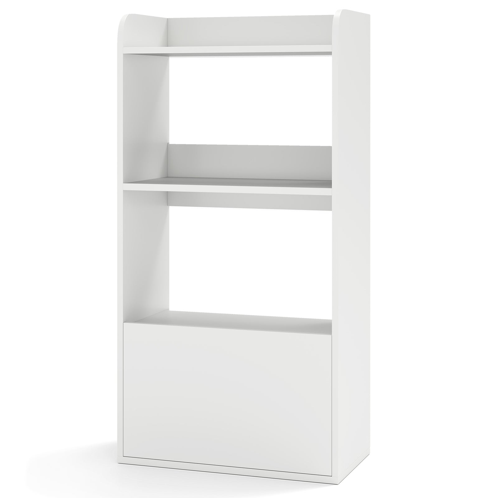 Freestanding Bookshelf with 3-Tier Open Shelf, White Bookcases at Gallery Canada