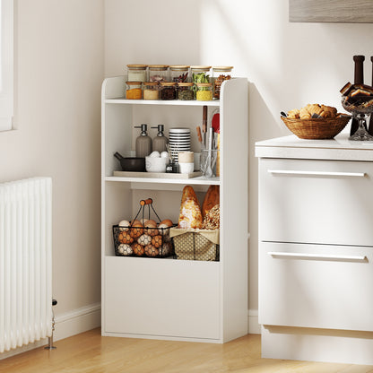 Freestanding Bookshelf with 3-Tier Open Shelf, White Bookcases at Gallery Canada