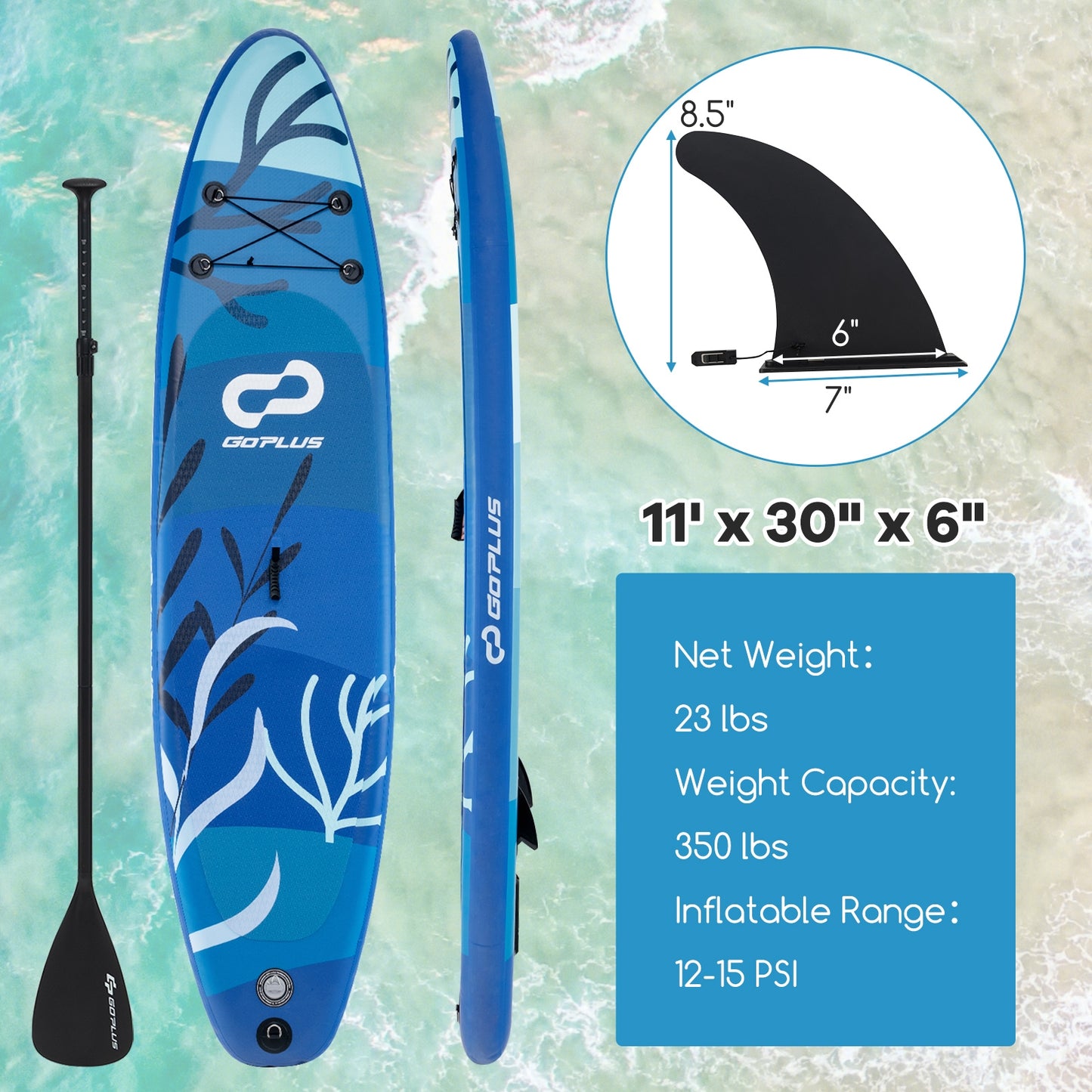 Inflatable Stand Up Paddle Board Sup Board with Premium SUP Accessories-L Surfing at Gallery Canada