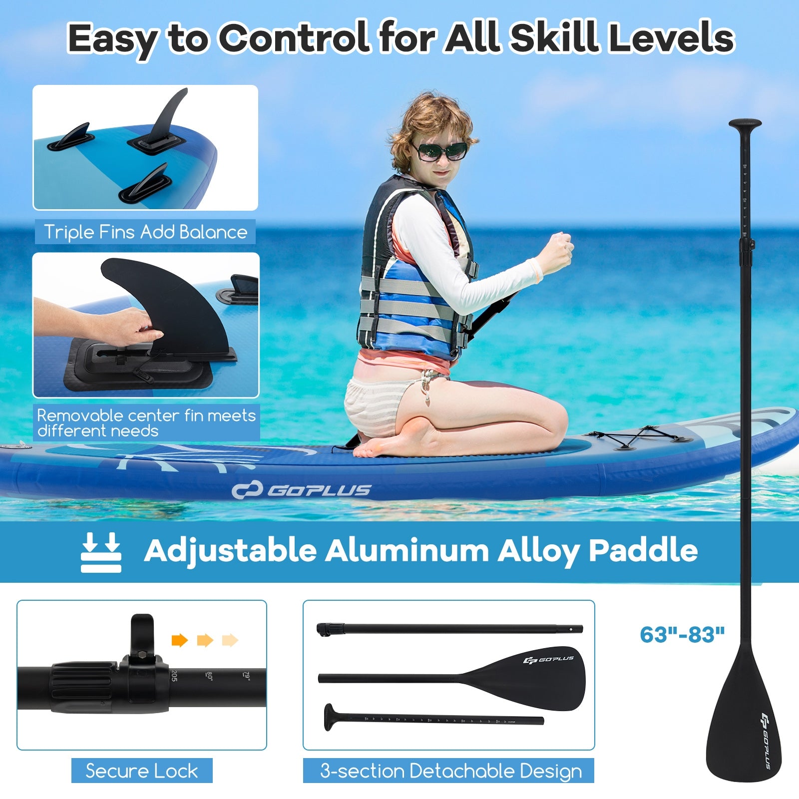 Inflatable Stand Up Paddle Board Sup Board with Premium SUP Accessories-L Surfing at Gallery Canada