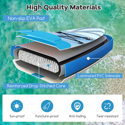 Inflatable Stand Up Paddle Board Sup Board with Premium SUP Accessories-L Surfing at Gallery Canada