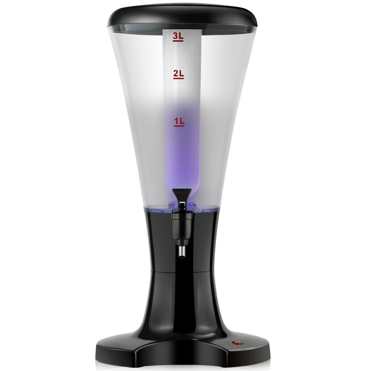 Set of 2 3L Draft Beer Tower Dispenser with LED Lights, Black Water Dispensers at Gallery Canada