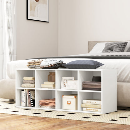 8 Cubbies Shoe Organizer with 500 LBS Weight Capacity, White Shoe Racks & Storage Benches at Gallery Canada