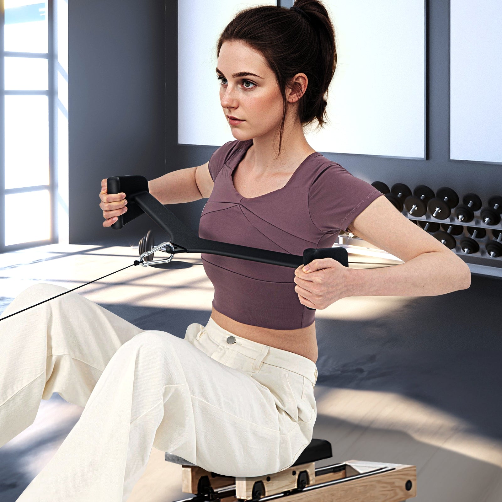 LAT Pulldown Attachment Set for Home Gym Fitness Weights Accessories at Gallery Canada