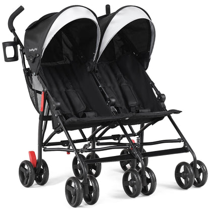 Foldable Twin Baby Double Stroller Ultralight Umbrella Kids Stroller, Black Baby Strollers at Gallery Canada
