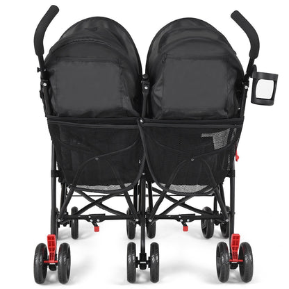 Foldable Twin Baby Double Stroller Ultralight Umbrella Kids Stroller, Black Baby Strollers at Gallery Canada