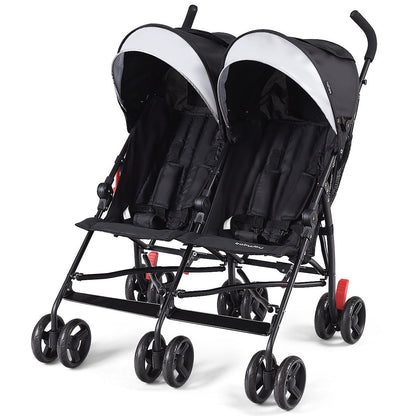 Foldable Twin Baby Double Stroller Ultralight Umbrella Kids Stroller, Black Baby Strollers at Gallery Canada