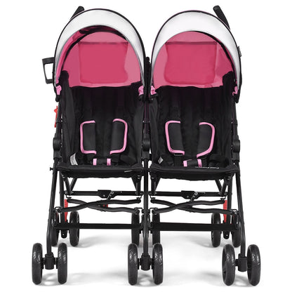 Foldable Twin Baby Double Stroller Ultralight Umbrella Kids Stroller, Pink Baby Strollers at Gallery Canada